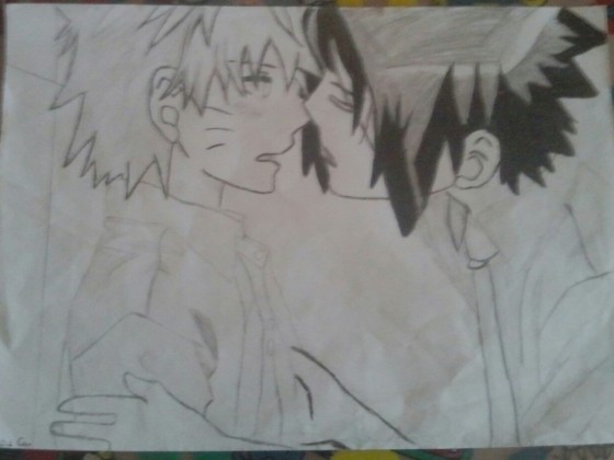 Sasuke kiss Naruto <3